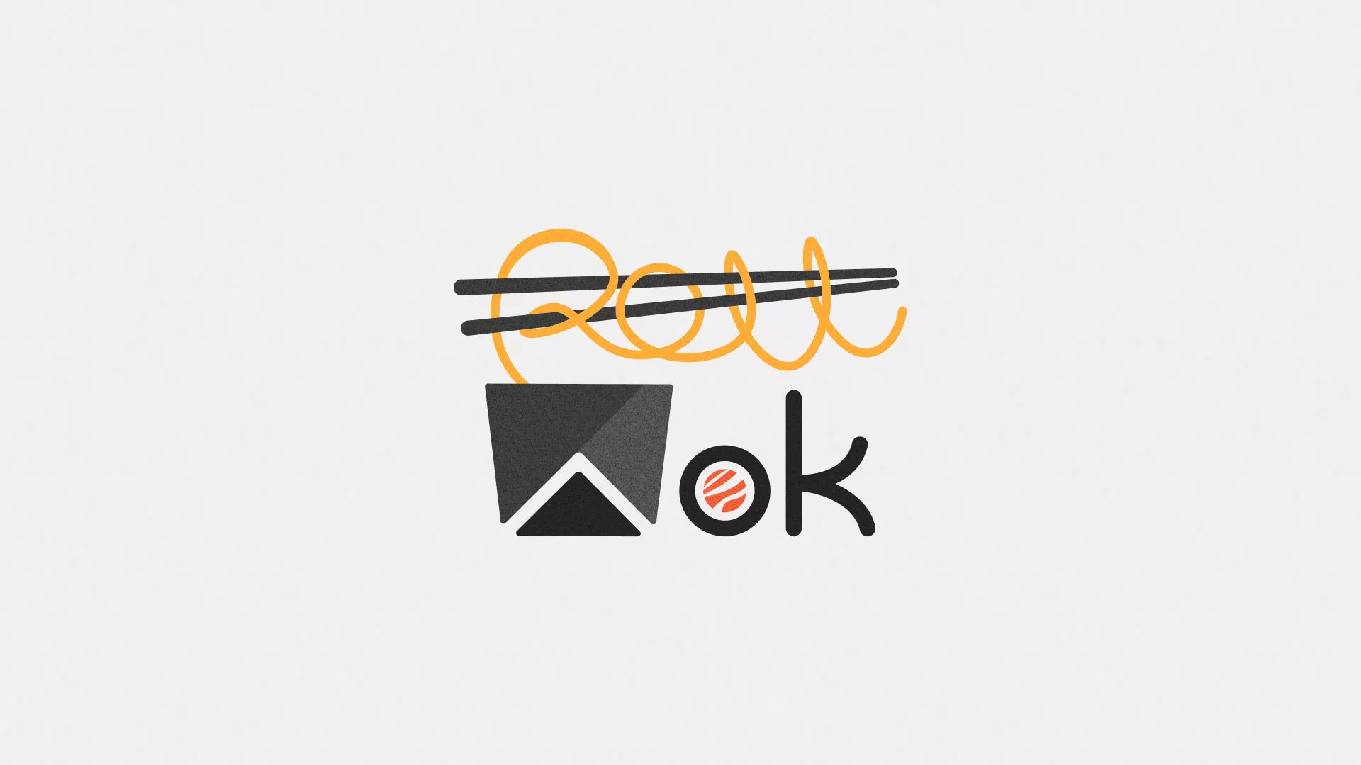 Разработка логотипа суши-бара «Roll Wok Club» в Югорске